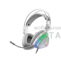 Гарнитура игровая DEFENDER Prism белый, RGB, провод 2 м (1/12)