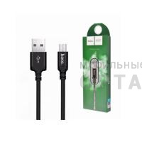 Кабель Usb to Micro HOCO X14 Times speed, 1.0м, круглый, 2.0A, ткань, цвет: чёрный (1/33/330)