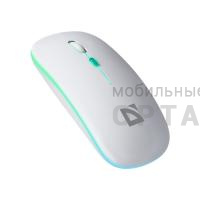 Беспроводная мышь DEFENDER Coda MB-261, 3 кнопки, 800-1600 dpi, Bluetooth, USB, белый (1/40)
