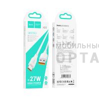 Кабель Usb to Type-c HOCO X93 Force, 1.0м, 3.0A, PD27Вт, пластик, цвет: белый (1/37/370)
