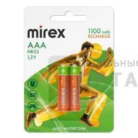 Аккумулятор Ni-MH Mirex HR03 / AAA 1100mAh 1,2V 2 шт (2/20/100), ecopack