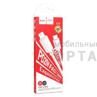 Кабель Type-C to Lightning HOCO X88 Gratified, 1.0м, круглый, 2.4A, силикон, PD20W, цвет: белый упакован (1/1000)