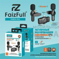 Микрофон петличный FaizFull FQ32 Type-C+lightning 2mic+ASMR(ENC)
