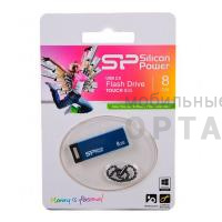 Флешка USB 8 Гб Silicon Power  Touch 835  синий  металл
