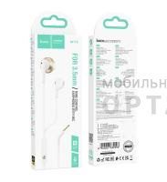 Наушники проводные внутриканальные HOCO M115, Sagacious, Jack 3.5мм, 1.2 м,  белый, (арт.6942007639996)