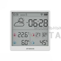 Датчик температуры и влажности ATuMan Duka TH3 White EU