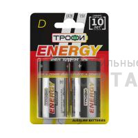 Элемент питания Трофи LR20-2BL ENERGY POWER Alkaline (12/96/3456)