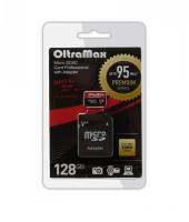 Карта памяти microSDXC 128 Гб OltraMax, Class10, UHS-1 Premium (U3) SD 95 MB/s, с адаптером