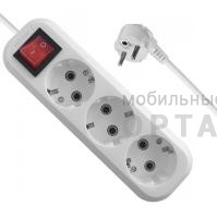 Удлинитель KRONUS 3 гнезда 7 метров 16А/3,5кВт с выключателем и заземлением ПВС 3х1,0 (1/25)