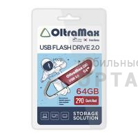 Флешка USB 64 Гб OltraMax  290  темно красный