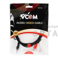Кабель соединительный VCOM 3.5 Jack (M) / 2xRCA (M), стерео, аудио, 1.8 м. (1/175)