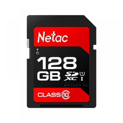 Карта памяти 128 Гб SDXC  Netac  P600 Class10 U1 (80 Mb/s)